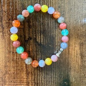 NEW Natural Yanyuan skittles color Agate Bracelet – 8mm